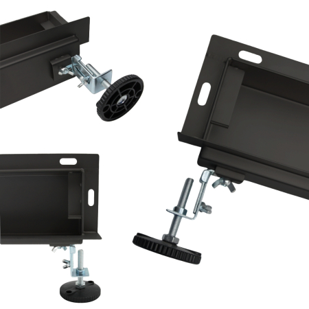 Odpływ liniowy ŚCIENNY CZARNY OBROTOWY 360° - 90 cm